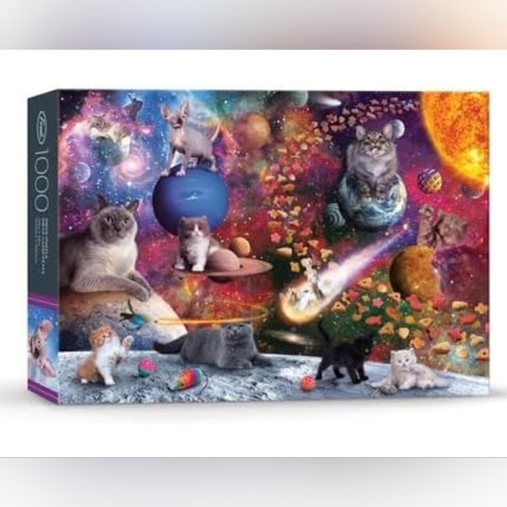 Genuine Fred Galaxy Cats by Jennifer Norwood Jigsaw Puzzle 1000pcs 20x 28